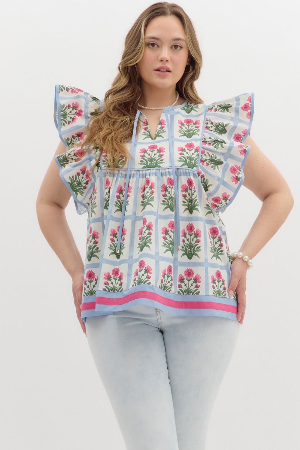 T27247 Floral Print Top
