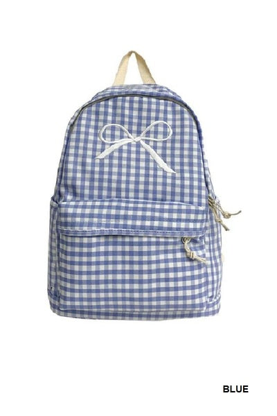 U-161 Coquette Bow Checkered Backpack