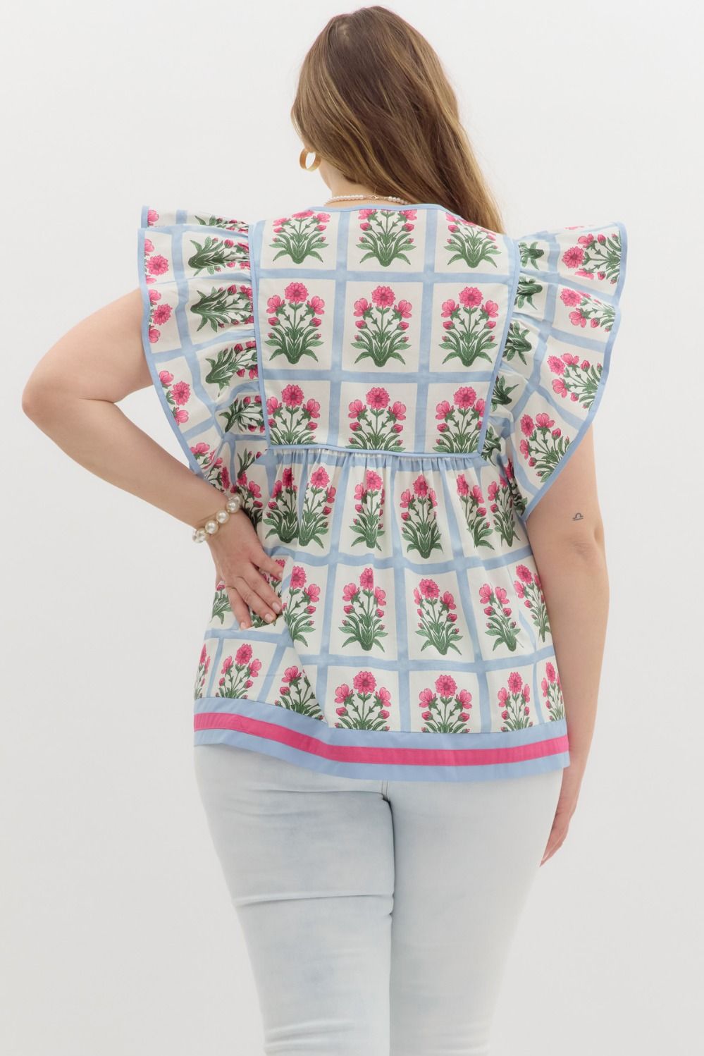 T27247 Floral Print Top