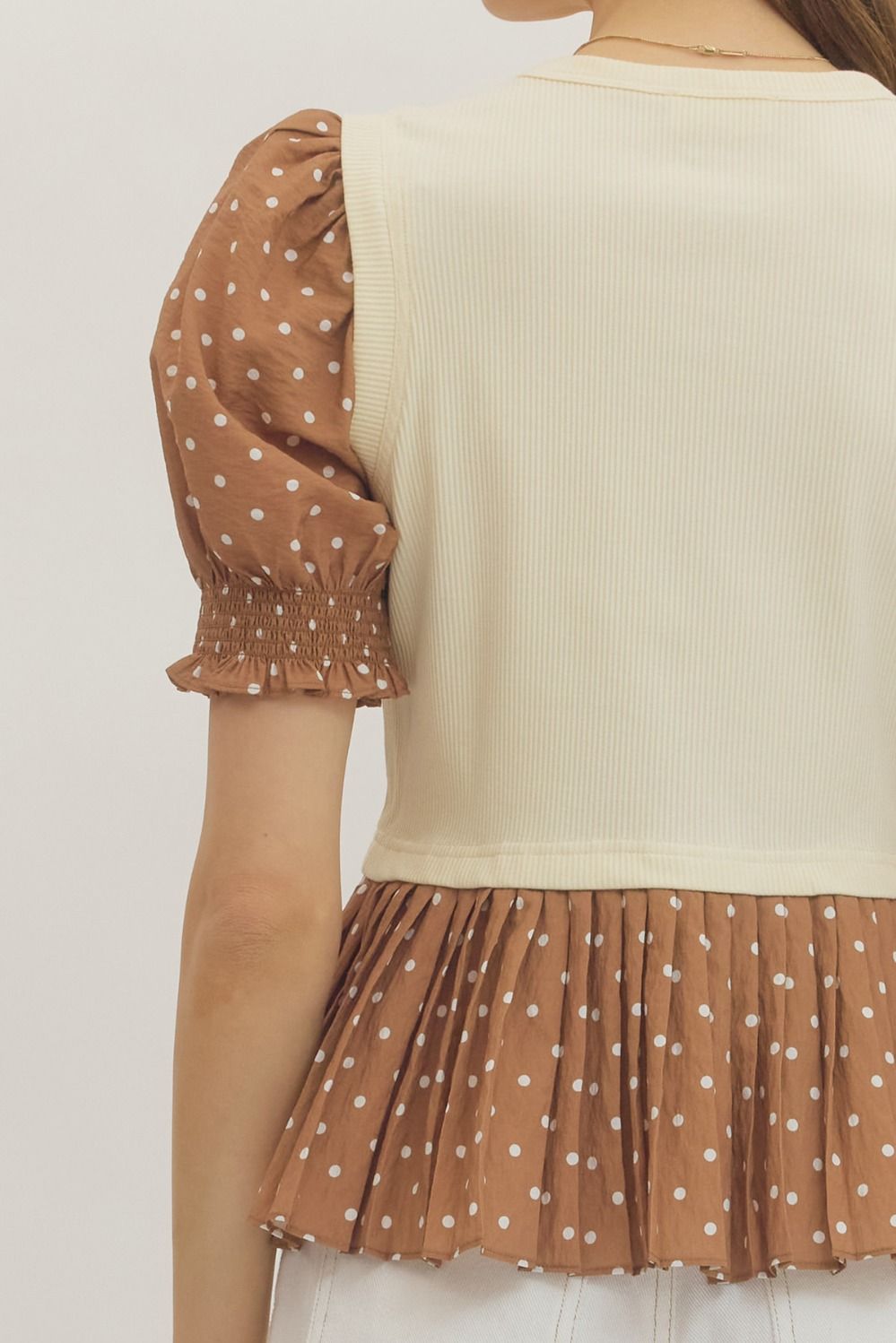 T31448 Polka Dot Top