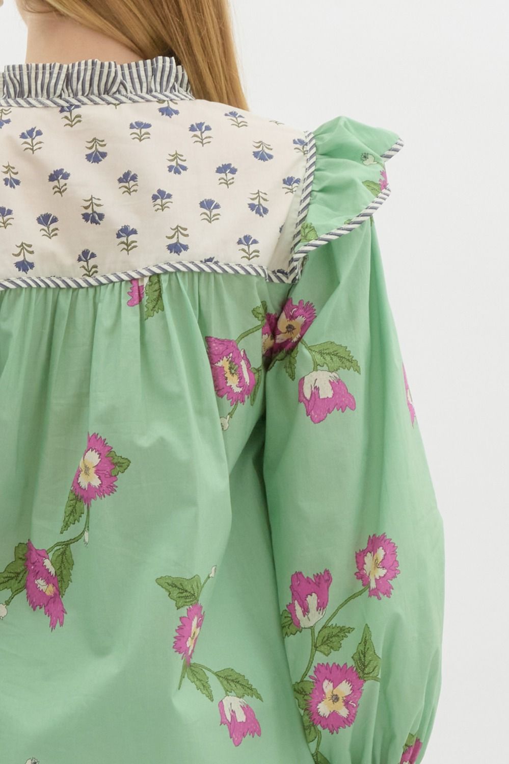 T25867 Mixed Print Top