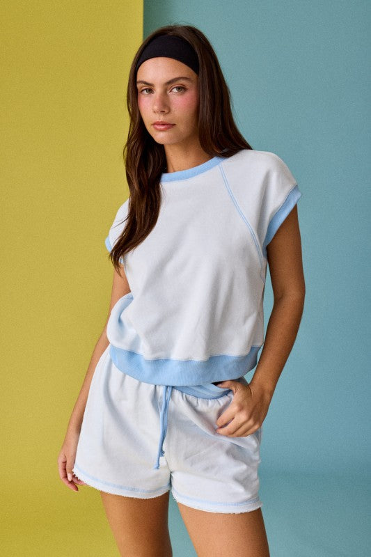 PX19313 Relaxed Fit Shorts Lounge Set