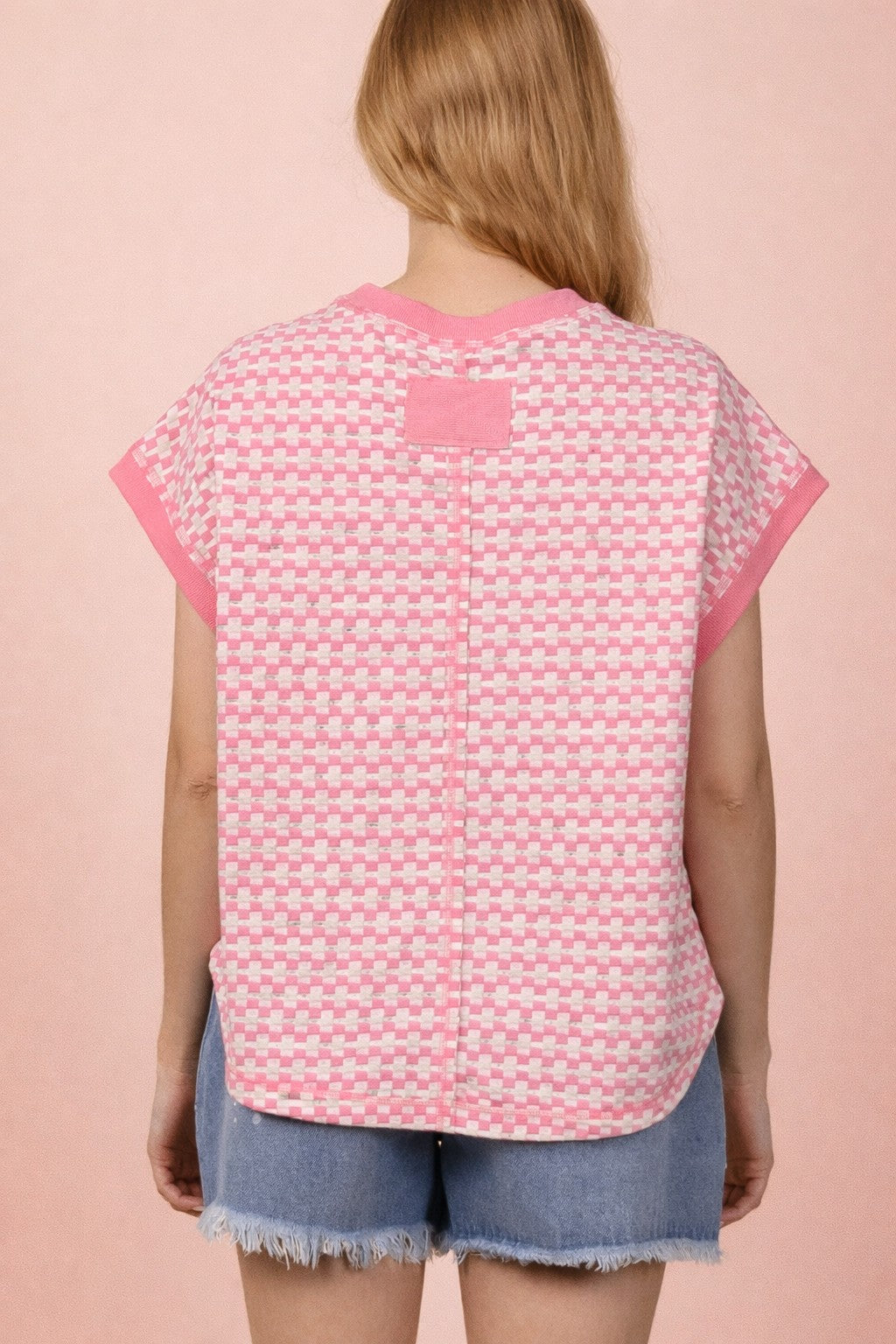 NT12607 Textured Casual Top
