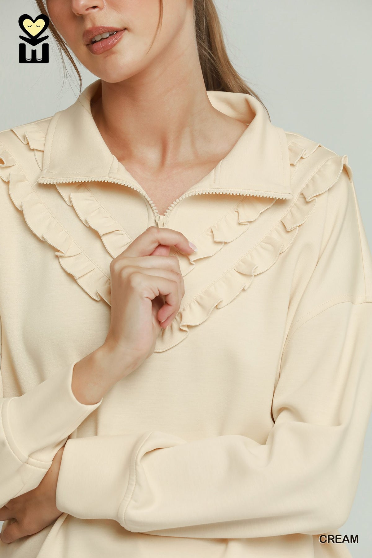 H1034-T Luxeknit Quarter Zip Top