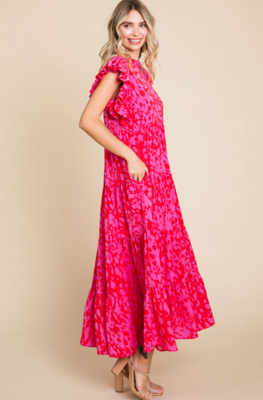 G11542 Printed Maxi Dress
