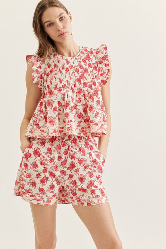 P31630 Floral Print Shorts