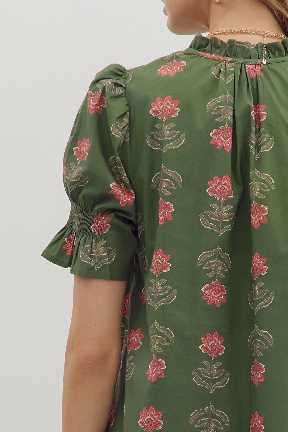 D26288 Floral Print Mini Dress