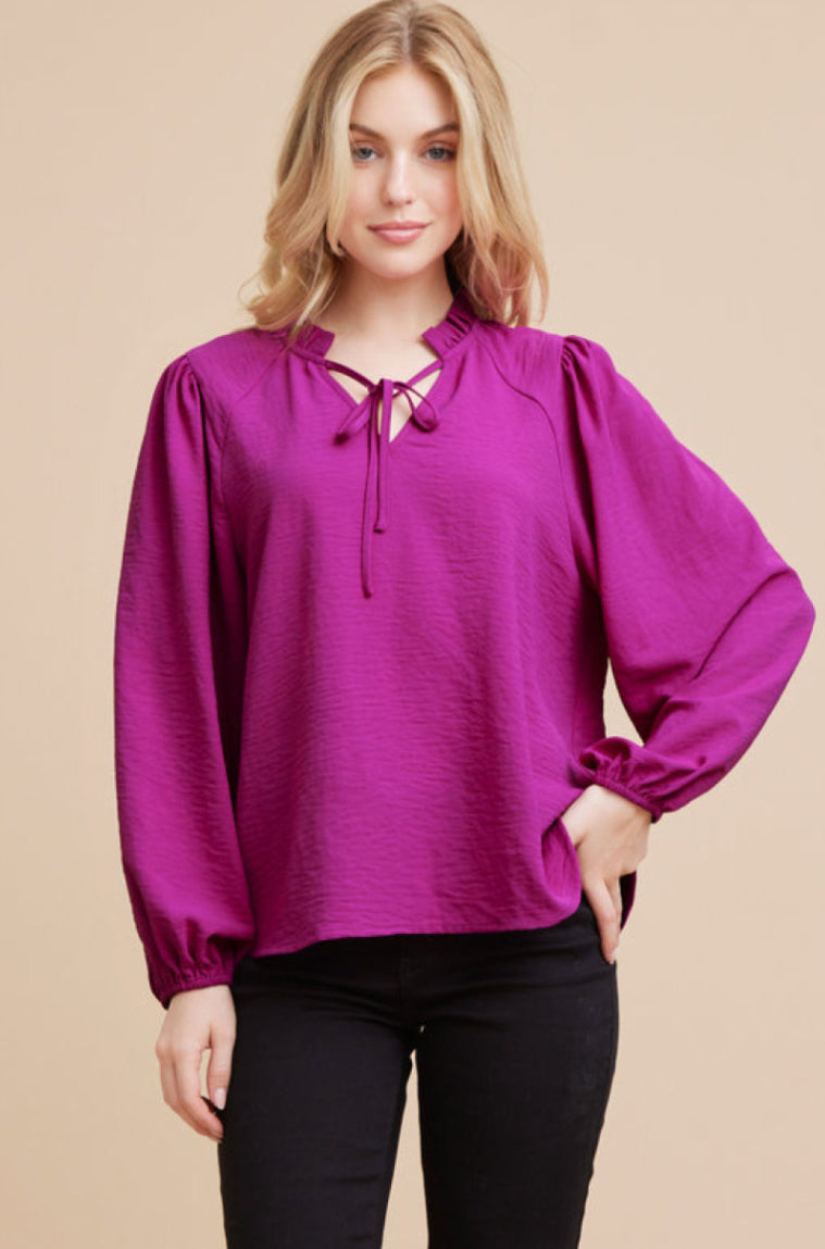 H21505-3 Long Sleeve Solid Top
