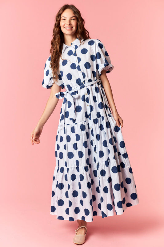 ID38916-14 Polka Dot Maxi Dress