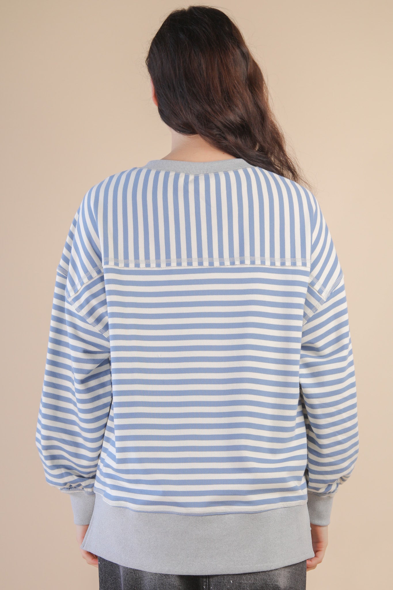 NT11927 Oversized Stripe Top
