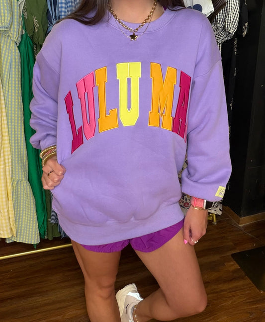 LM-SW-1011 Purple Multi Stitch Sweatshirt
