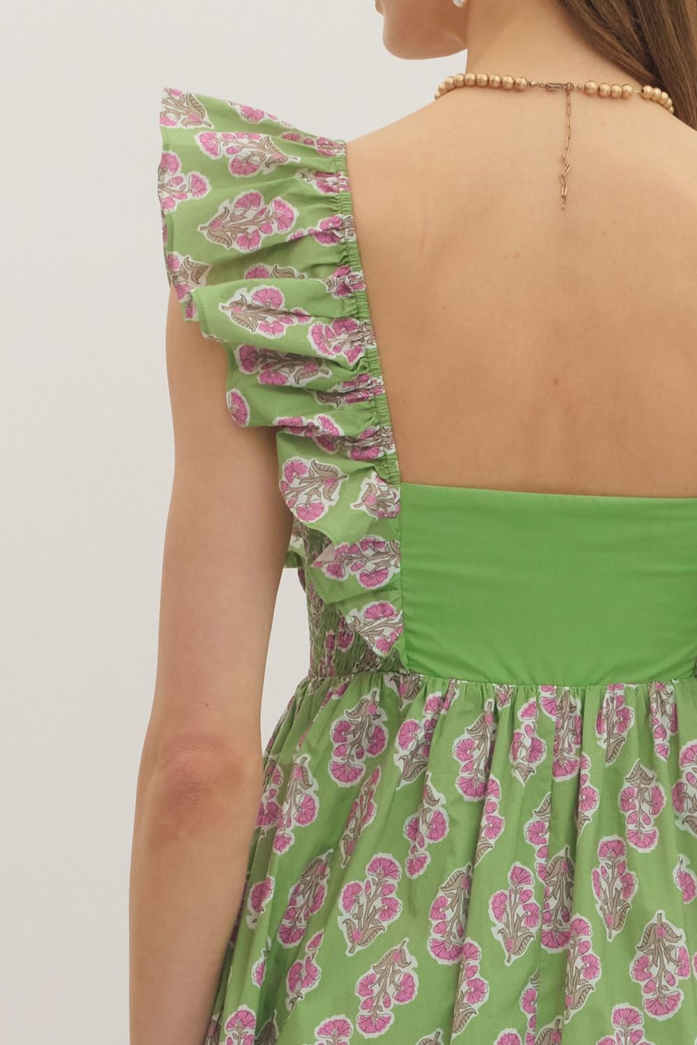 D29327 Botanical Print Midi Dress