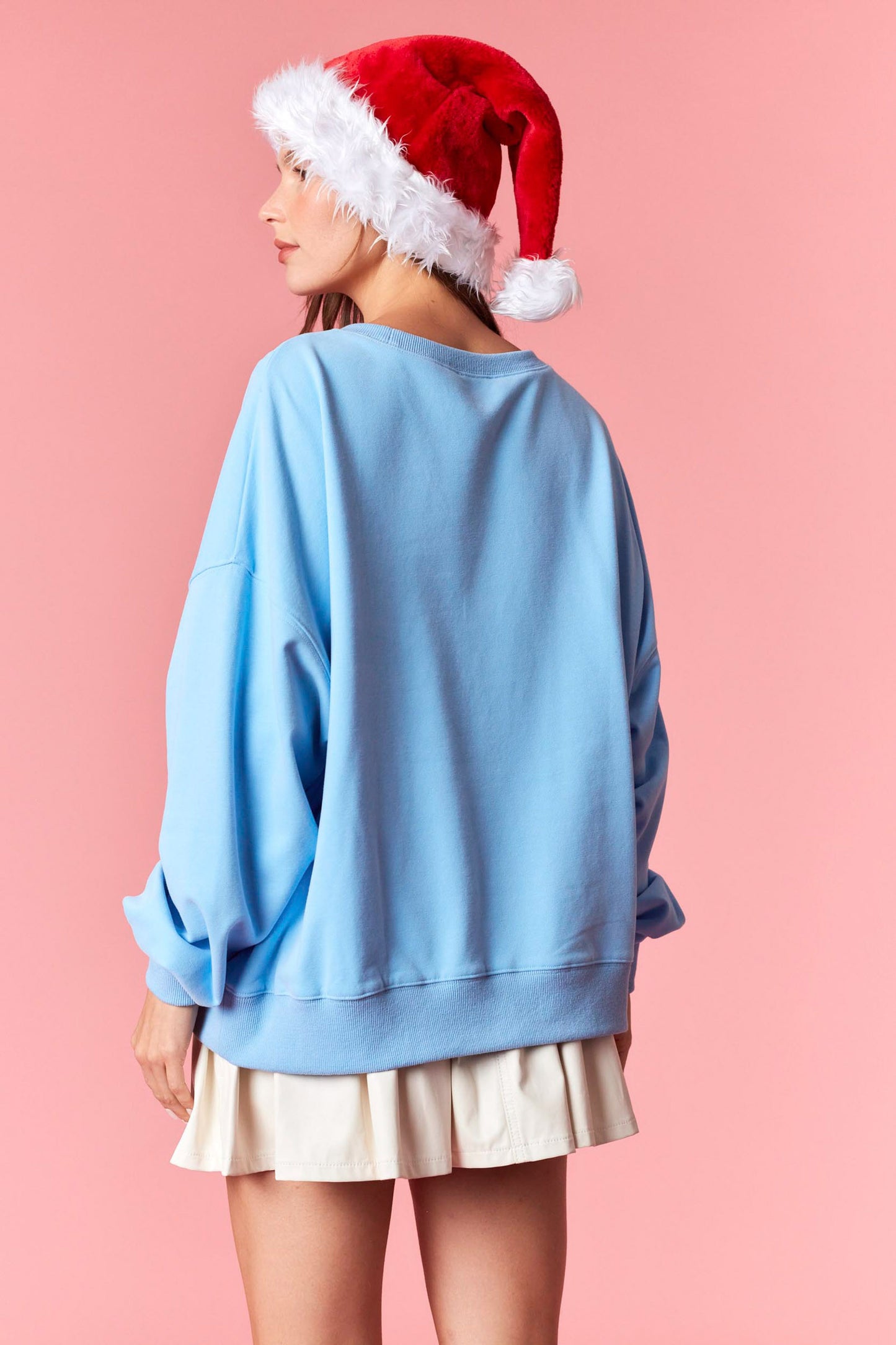 IKT300394-01 Christmas Printed Corduroy Sweatshirt