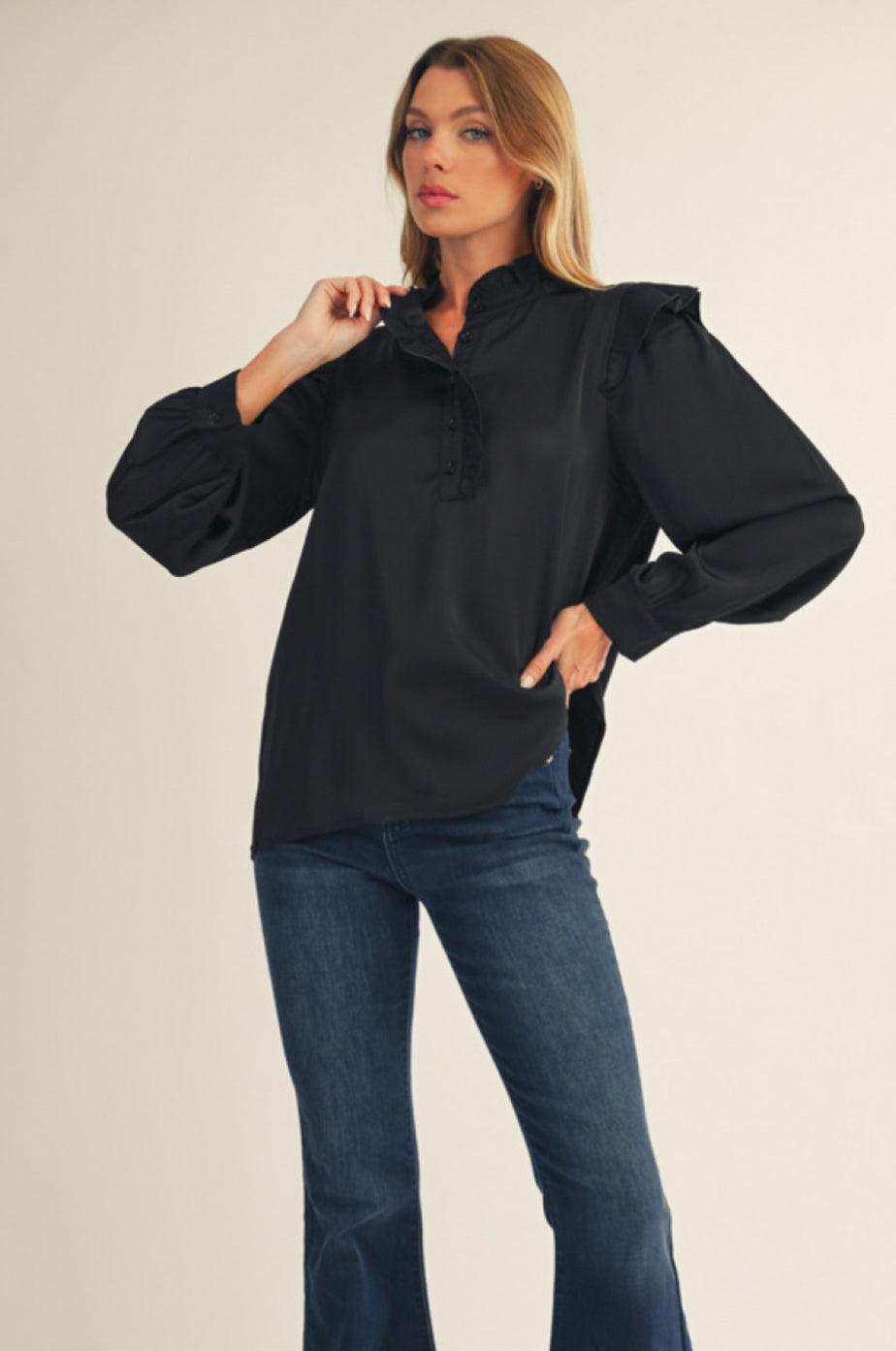 H12364-1 Solid Satin Top