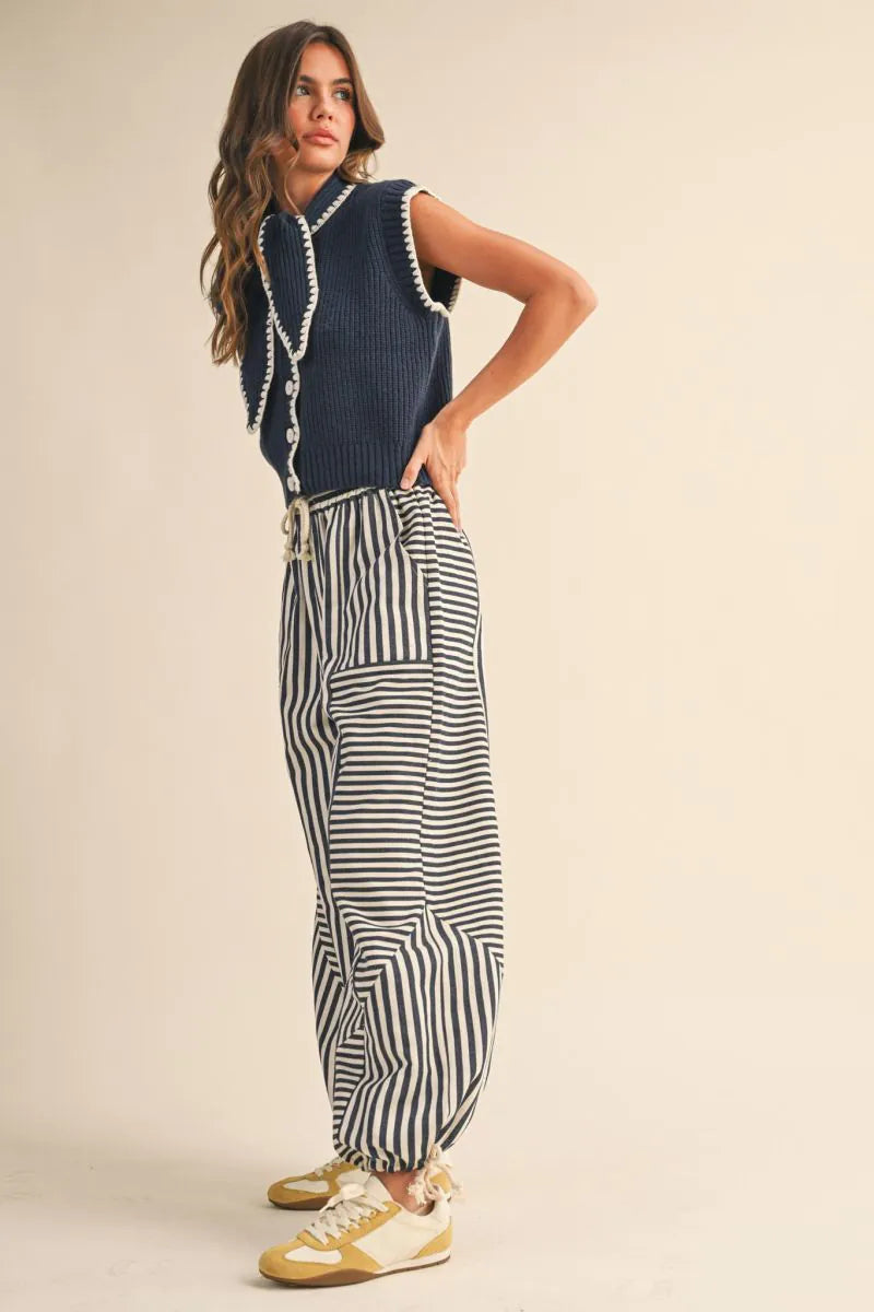 MSW11059 Tie Neck Sweater Vest