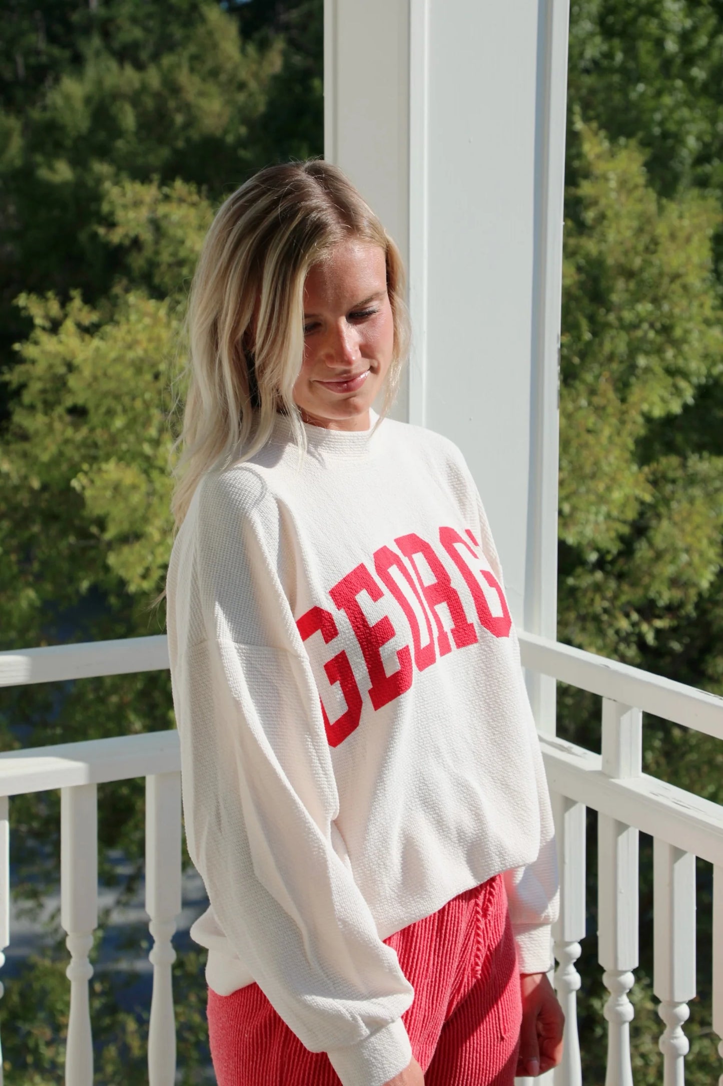 T-42094 Georgia Long Sleeve Graphic Top