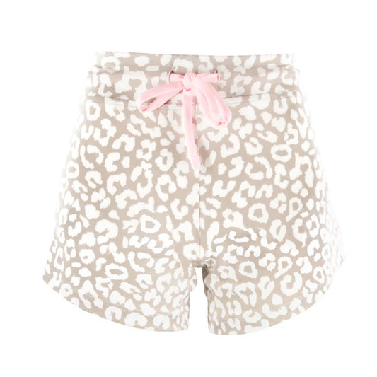 Taupe Leopard Pajama Shorts