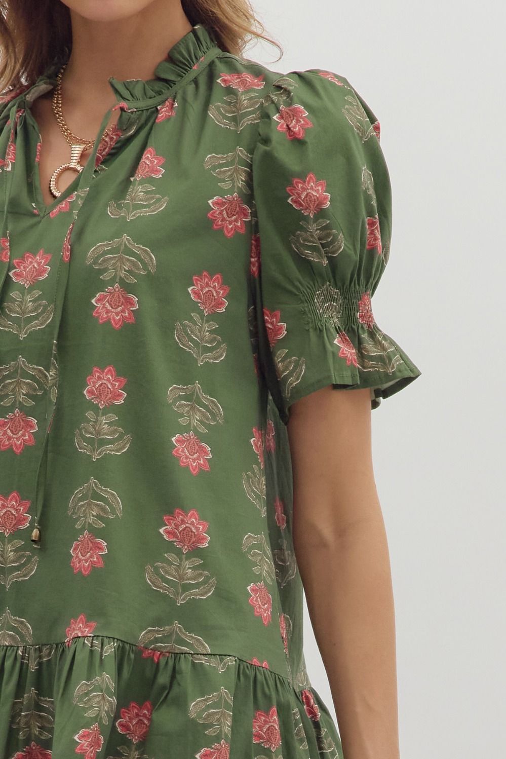 D26288 Floral Print Mini Dress
