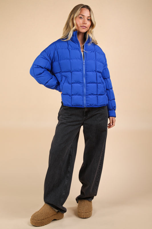 NJ90311 Solid Puffer Jacket