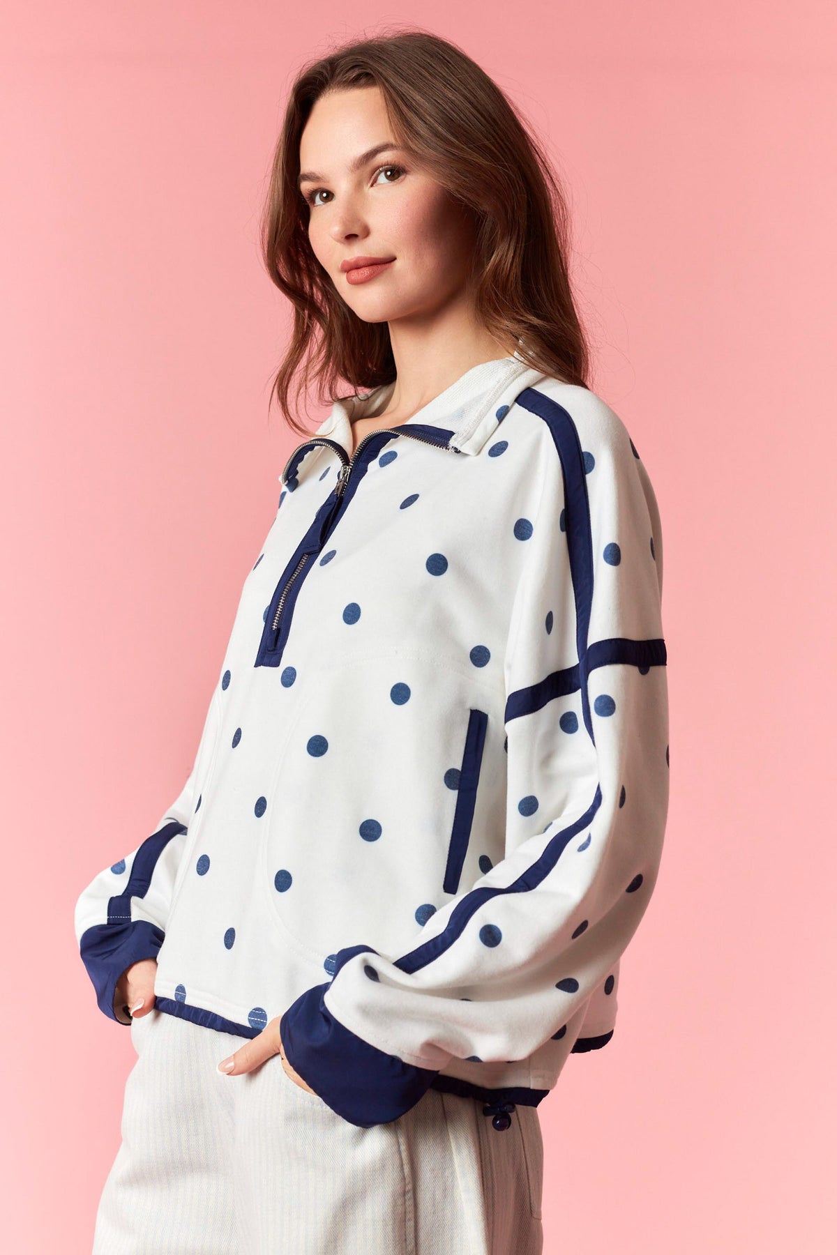 IKT300788-01 Polka Dot Pullover