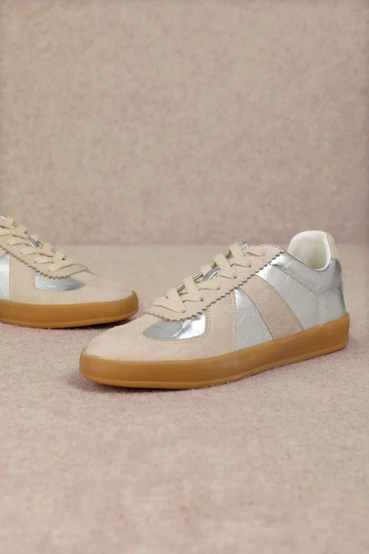 Vera Leather Suede Lace-Up Trainers