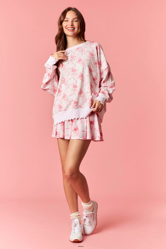 IKT39049-18 Bows and Roses Sweatshirt