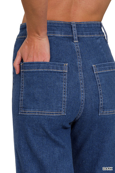 DTP-1972G7 Wide Leg Straight Denim Pants