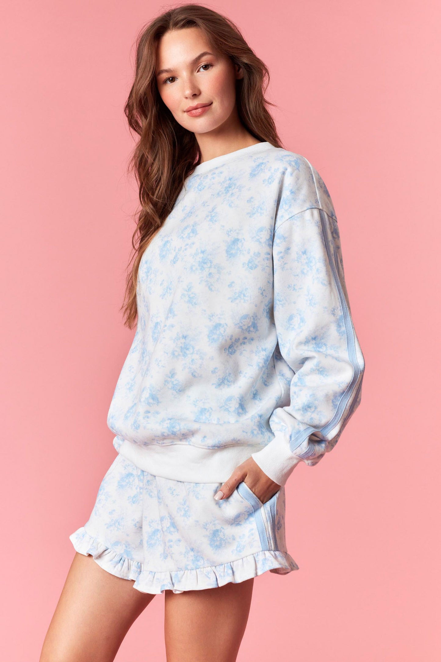 IKT300538-01 Floral Printed Sweatshirt