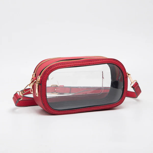 TG10552 Double Zipper Oval Clear Bag