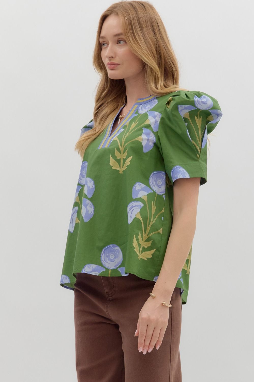 T26120 Floral Print Top