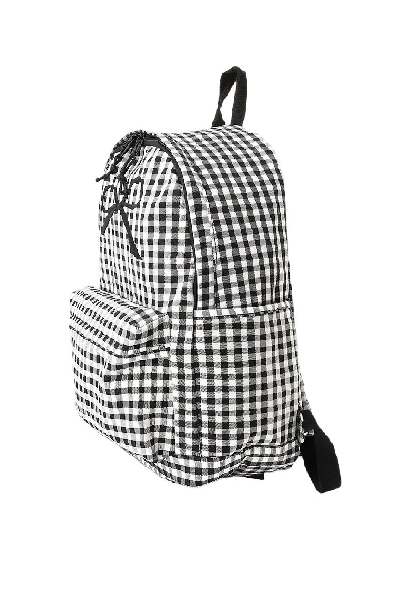 U-161 Coquette Bow Checkered Backpack