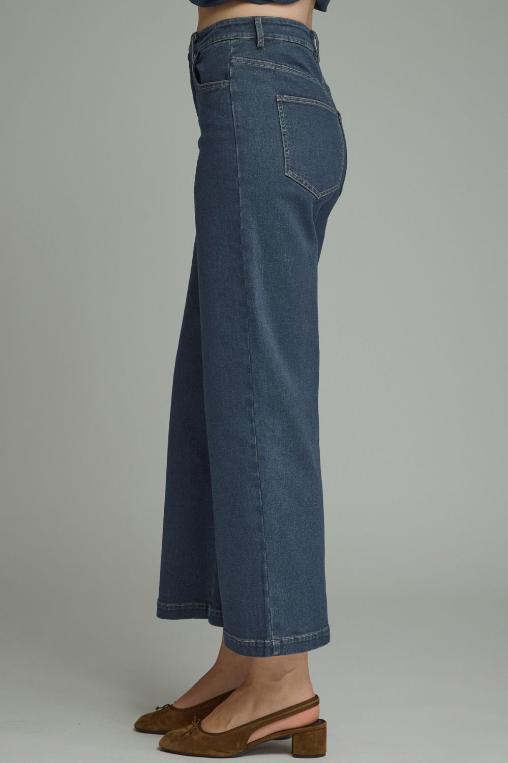 P32065 Cropped Denim Pants