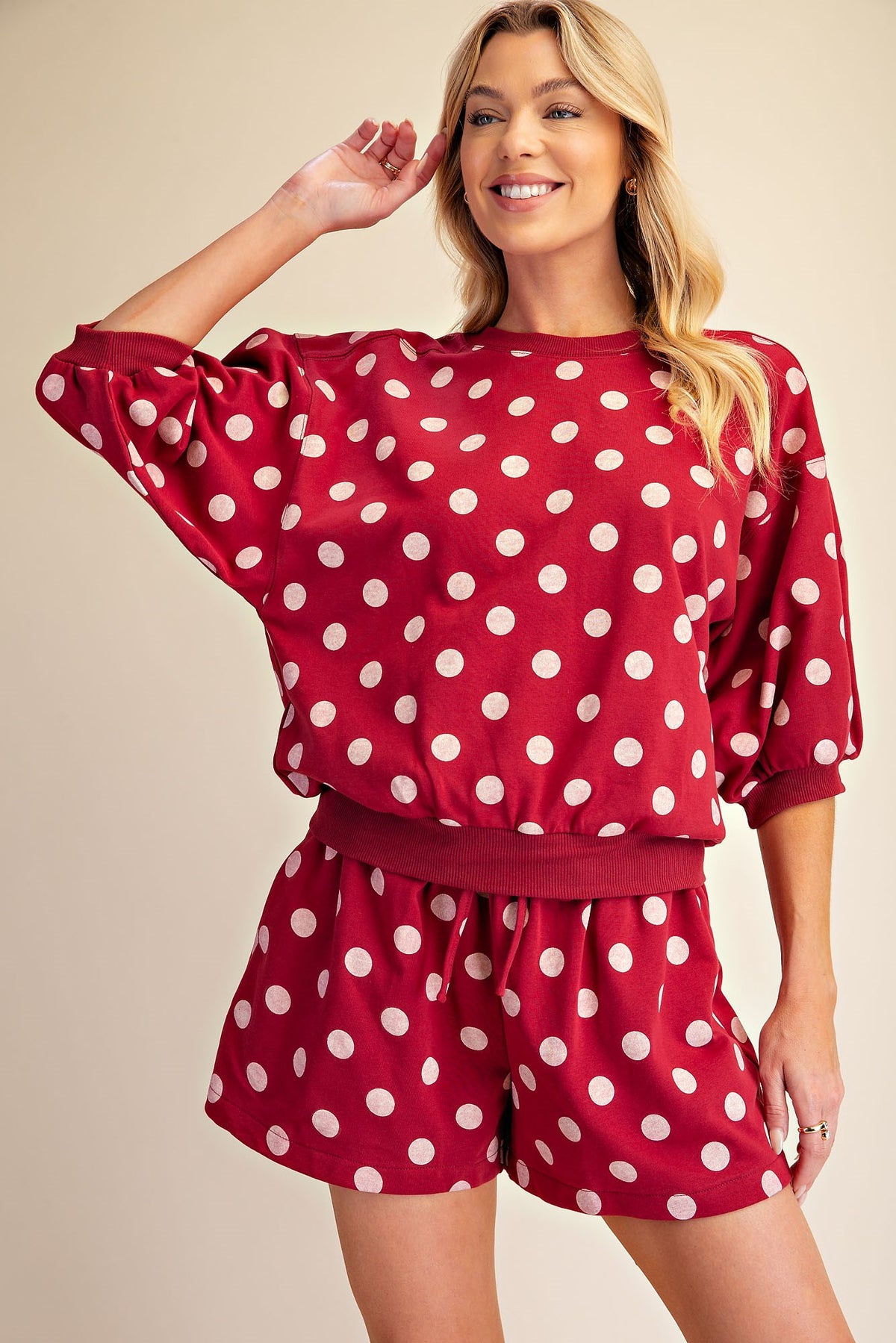 T8508 Polka Dot Sweatshirt