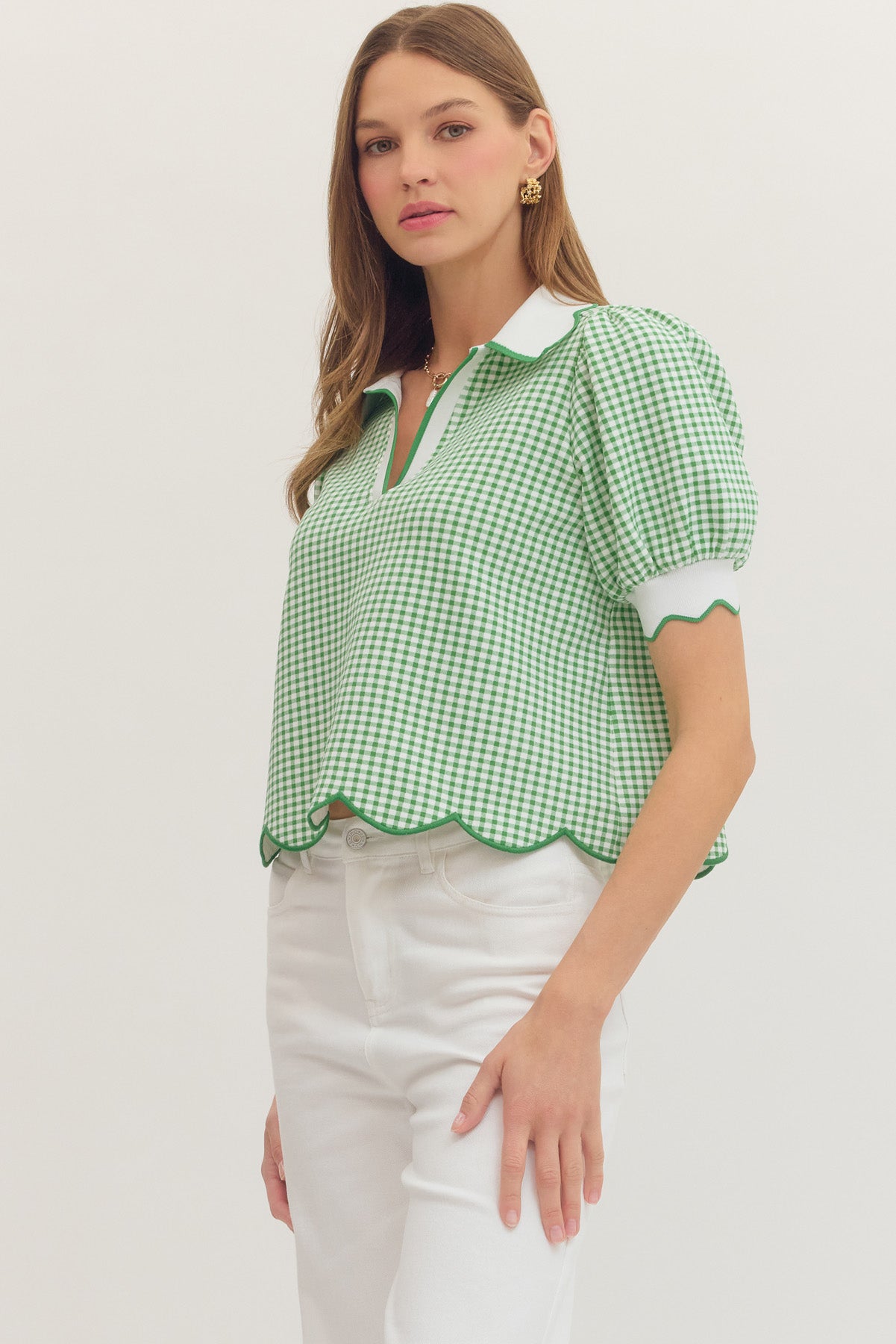 T31920 Gingham Top
