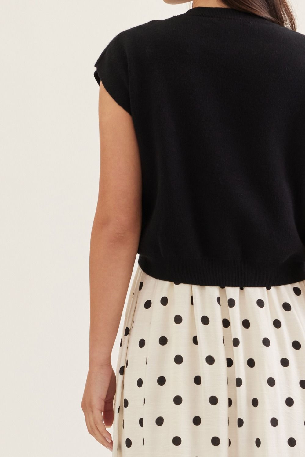 D31521 Layered Polka Dot Dress Set