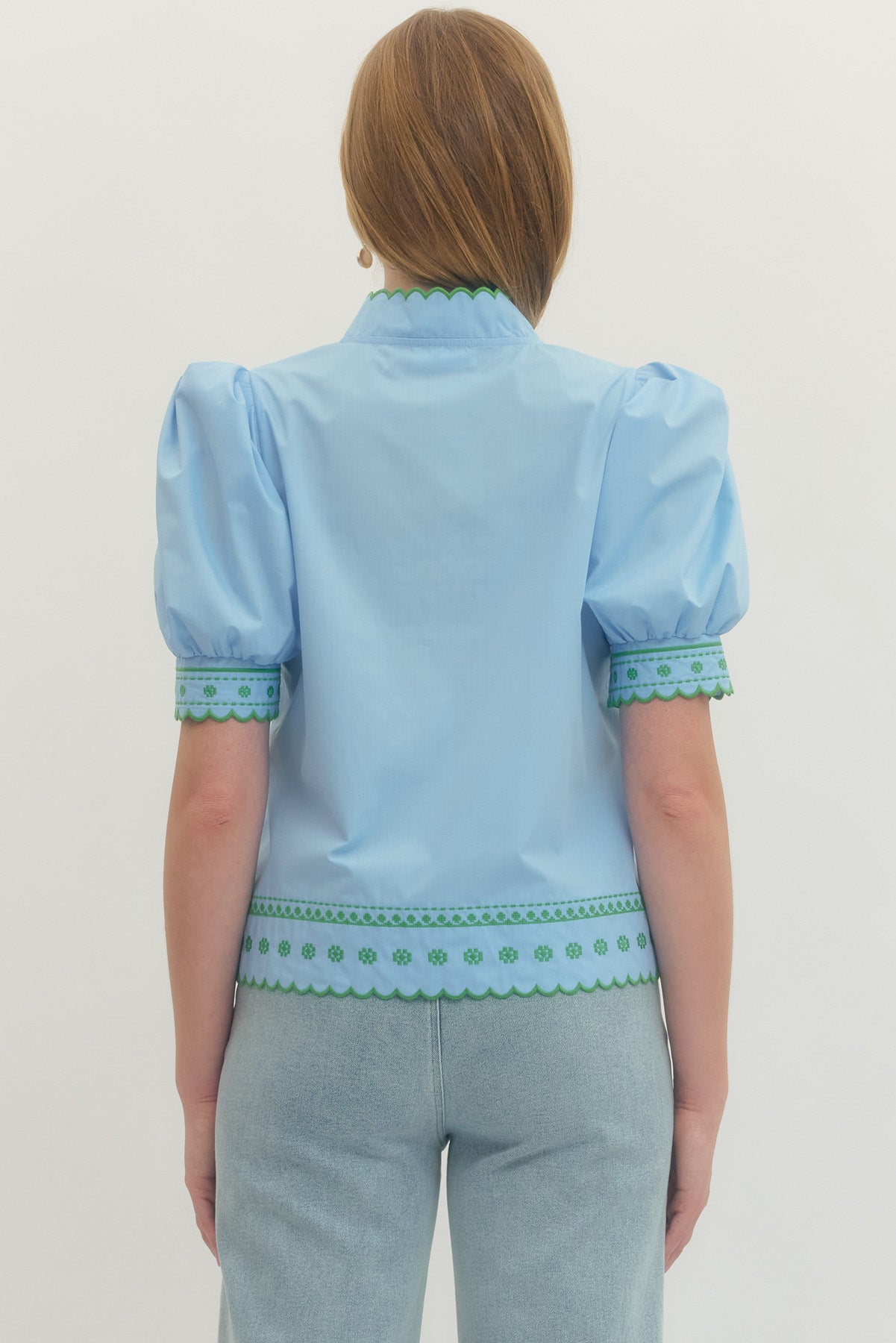 T30001 Embroidered Top