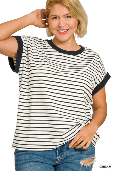 CT-3534X5 Curvy Stripe Tee