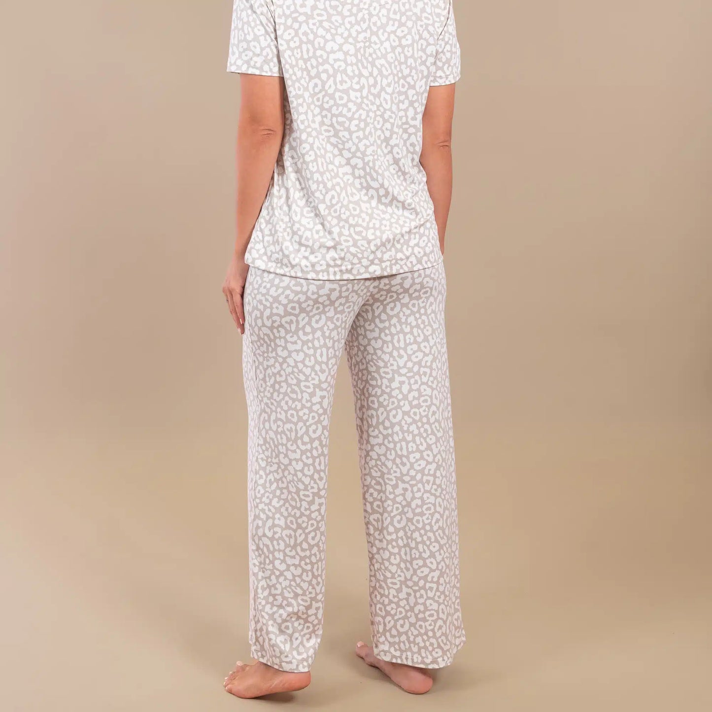 Taupe Leopard Pajama Pants