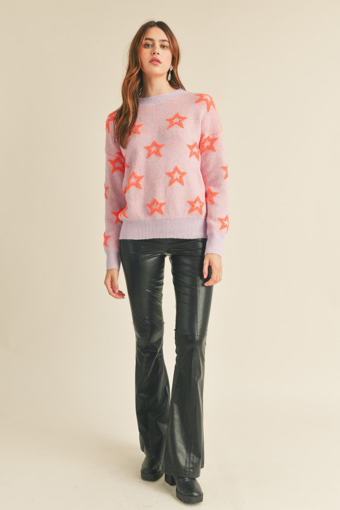MSW10238 Textured Star Sweater