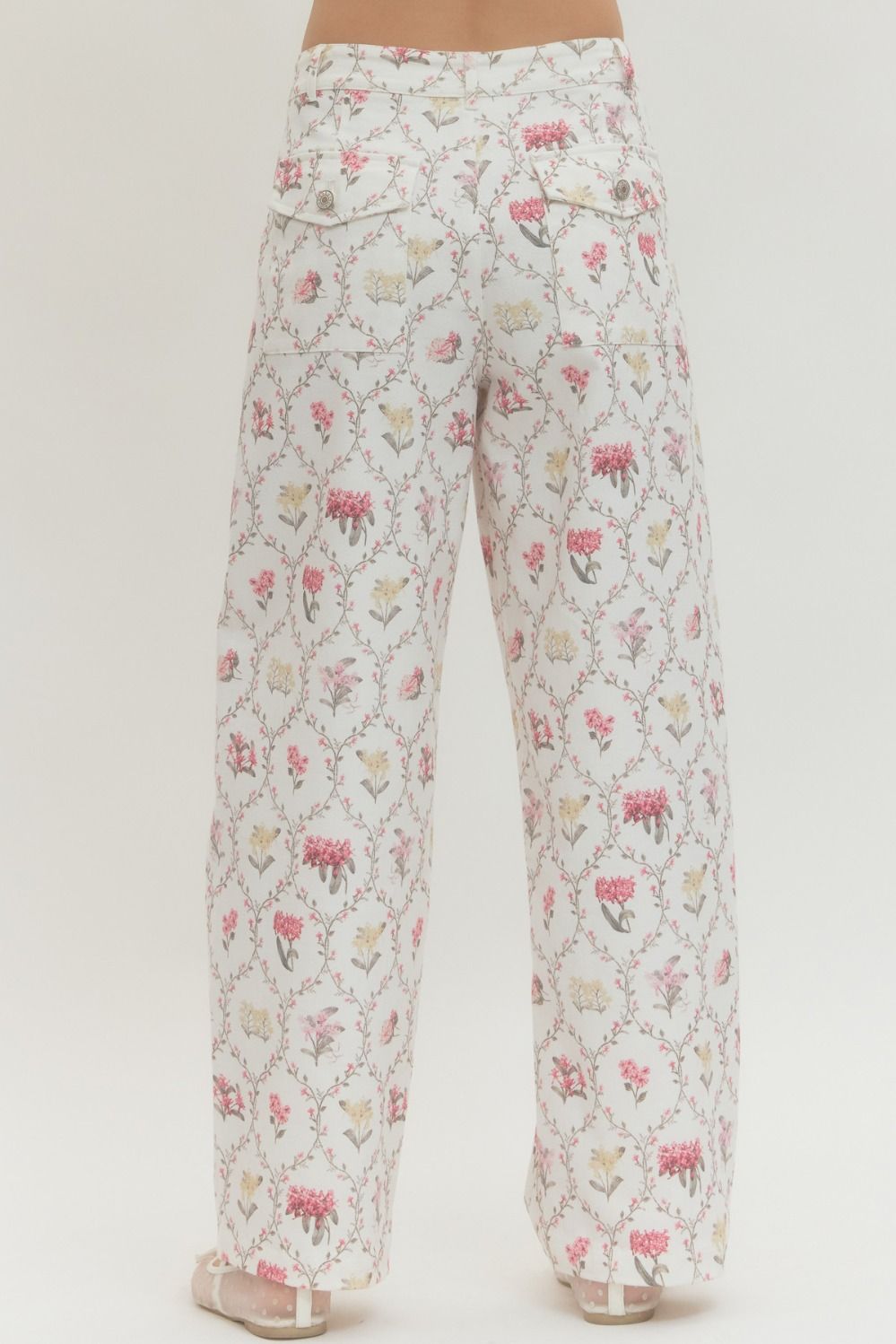 P29776 Floral Wide Leg Pants