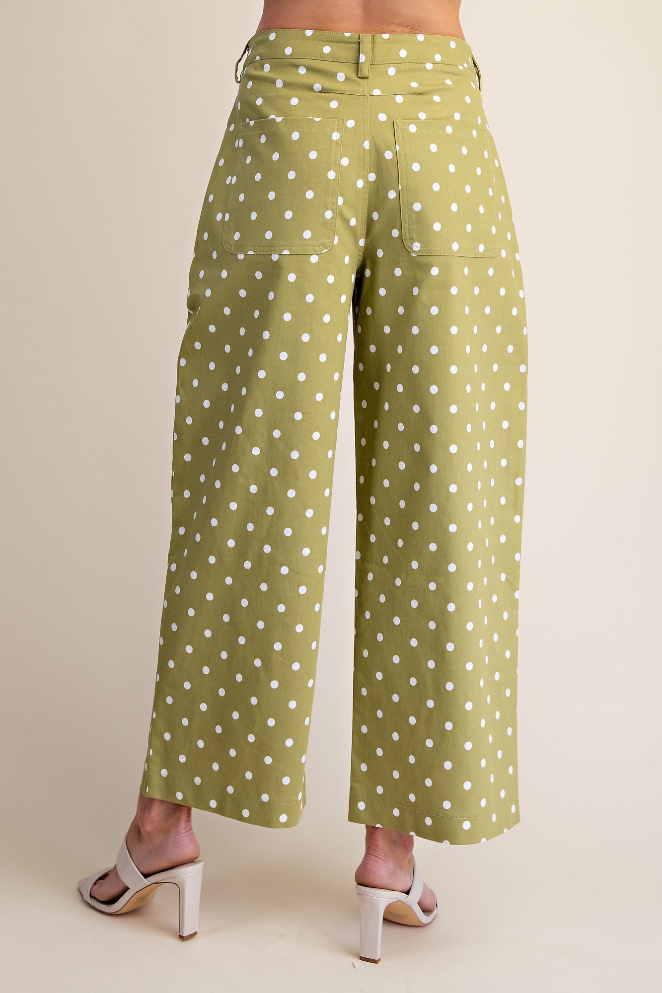 P8239 Wide Leg Barrel Polka Dot Pants