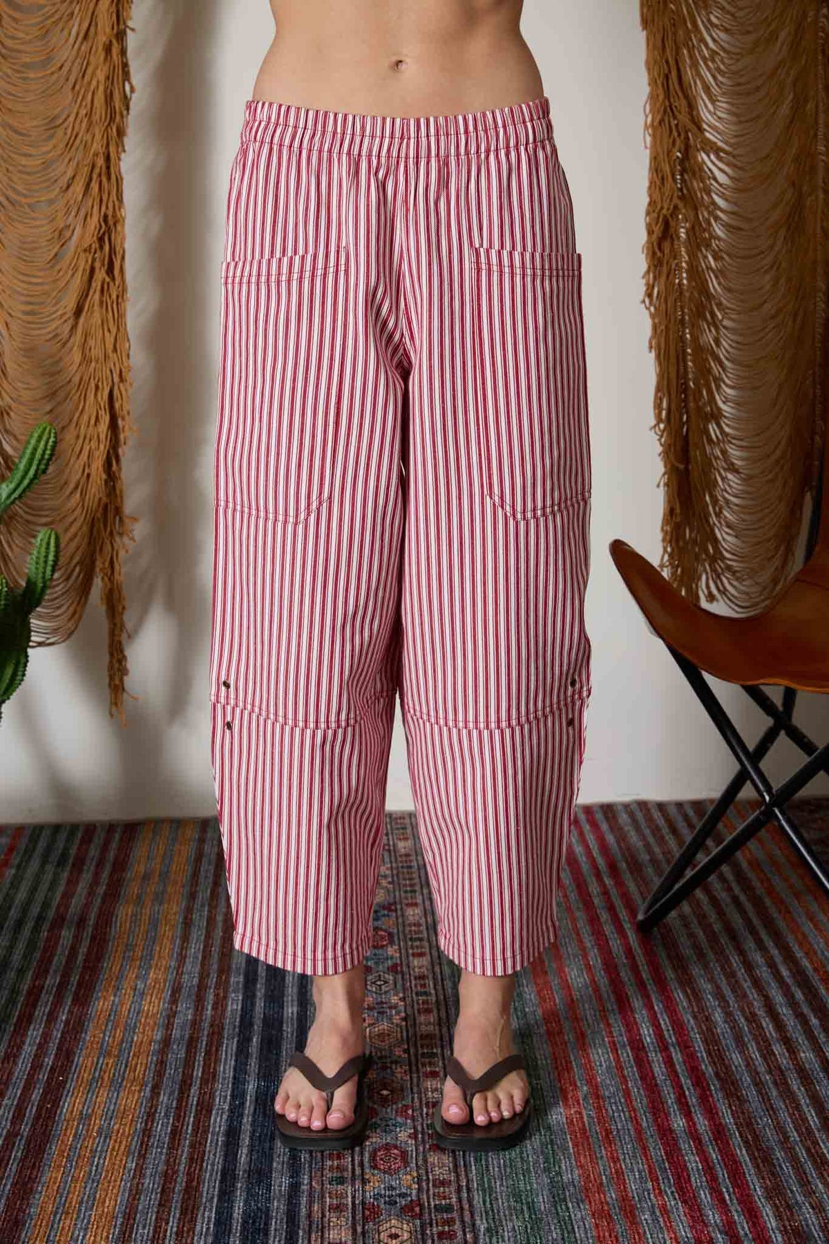 J6SP1010 Stripe Wide Leg Pants