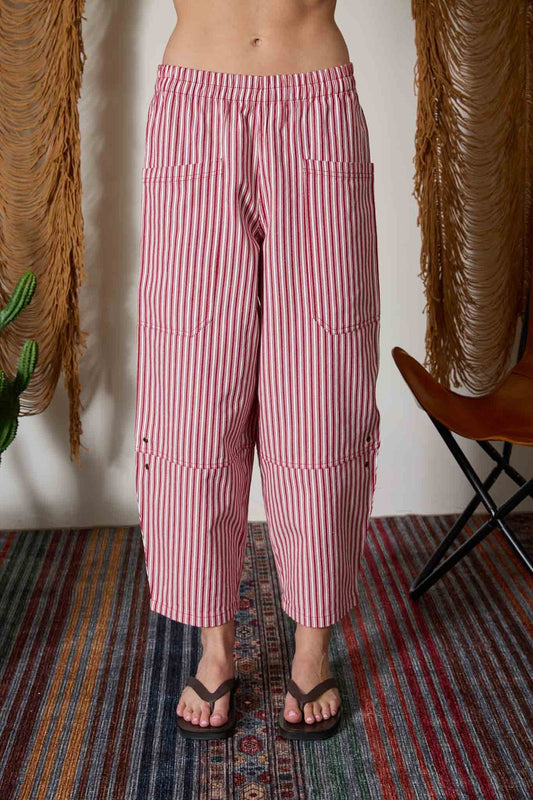 J6SP1010 Stripe Wide Leg Pants