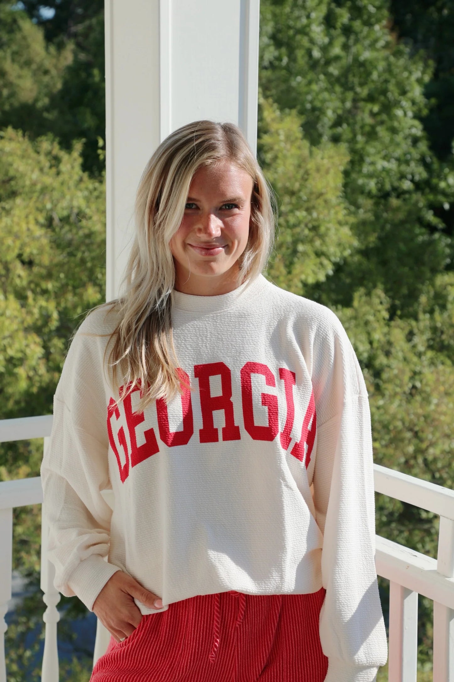 T-42094 Georgia Long Sleeve Graphic Top