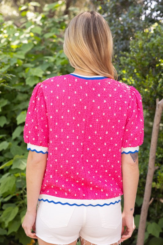 36745 Crinkle Dotted Top