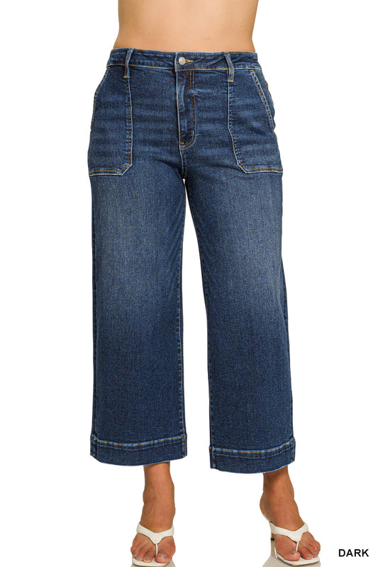 DYP-9560DDX Curvy Utility Pocket Cropped Jeans