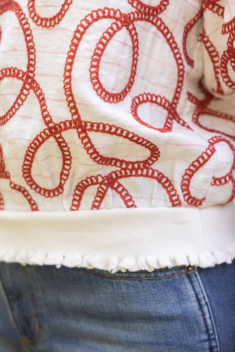 36819 Loop Embroidery Detail Top