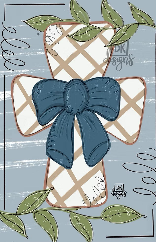 Mocha Cross Garden Glam Flag