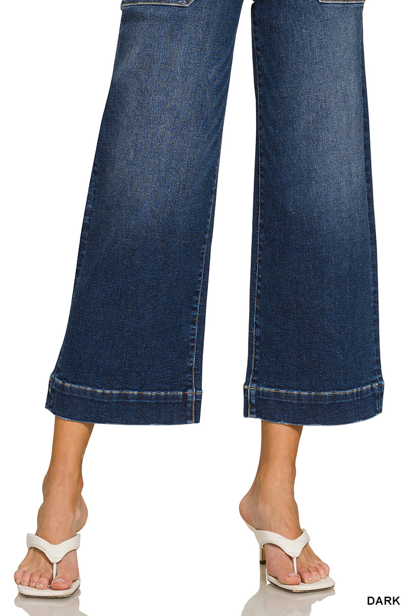 DYP-9560DD Utility Pocket Cropped Jeans
