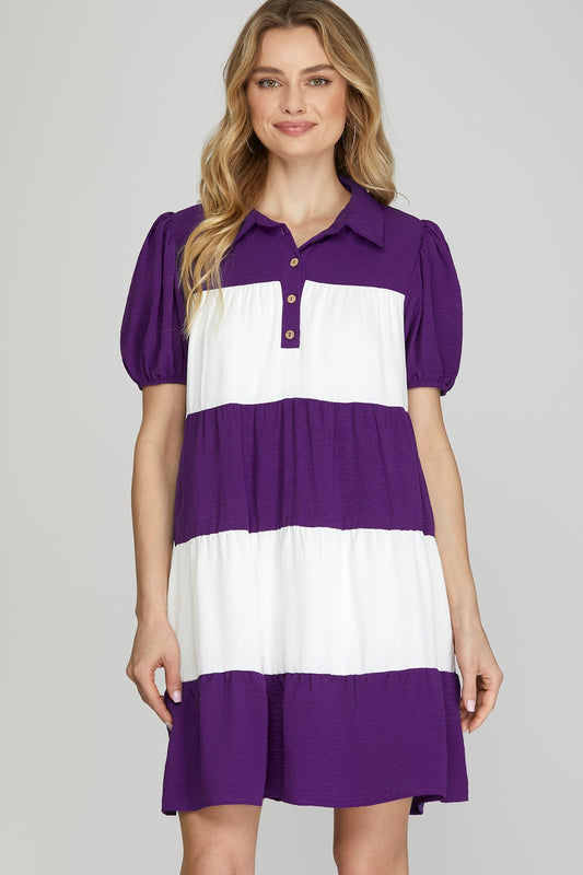 SY6692 Game Day Colorblock Dress